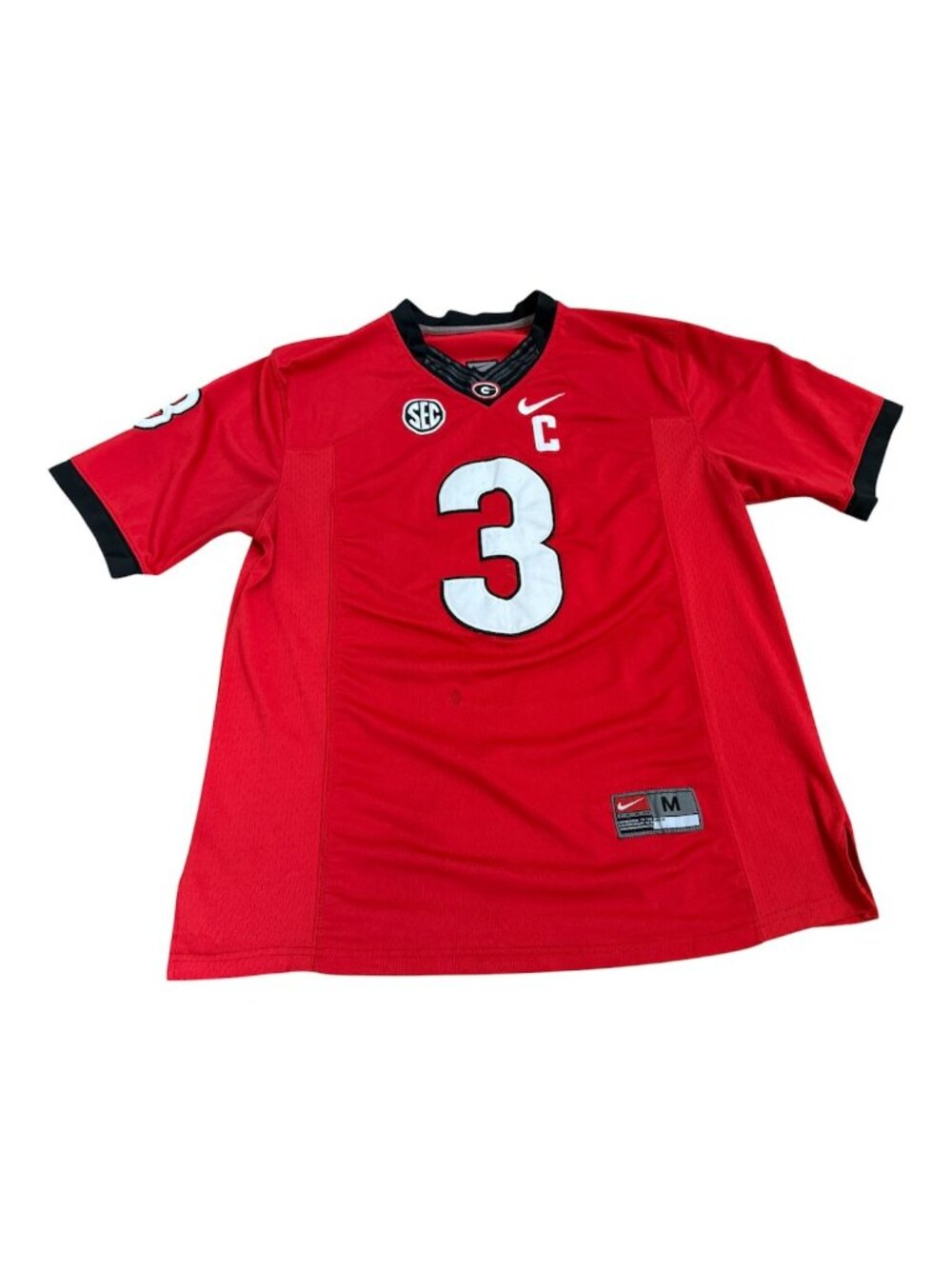 Nike Medium Todd Gurley II 3 University of Georgia Bulldogs Dri Fit Jersey Spots